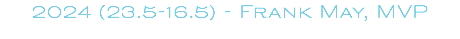 2024 (23.5-16.5) - Frank May, MVP 